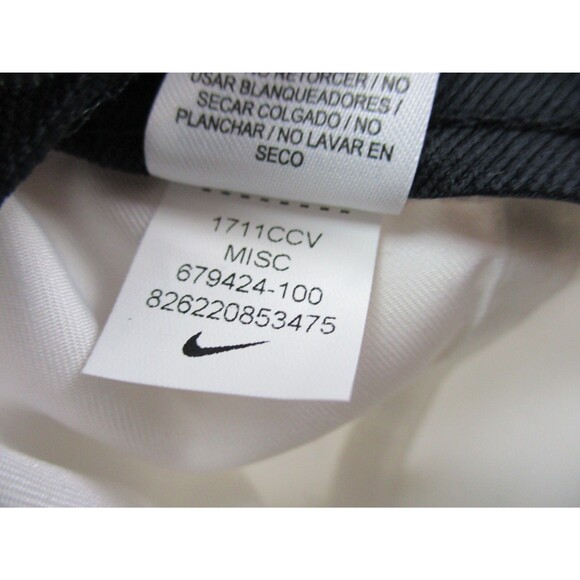 Nike Hat Cap Strap Back White Black Swoosh Lightweight Drifit Golf Golfer Mens * - Picture 12 of 12